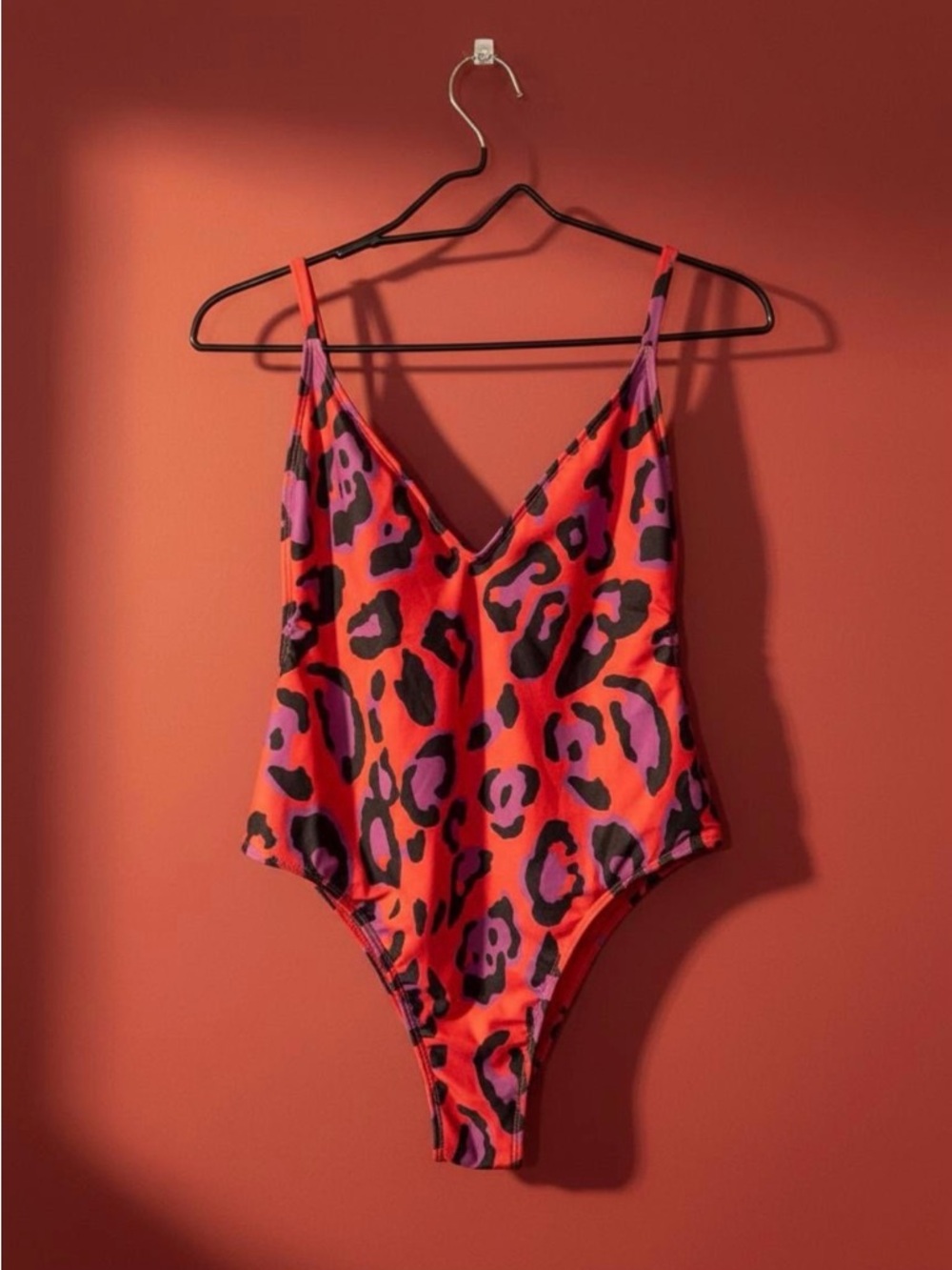 Adreamly Leopard Print Backless One Piece Swimwear - Size L